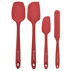 Brunswick Bakers set of 4 red silicone Spatula including: Spoon Spatula, Large Spatula, Mini spatula and Jar spatula