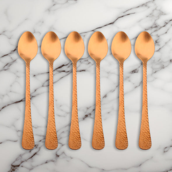 Coffee Culture Parfait Spoon <br>Set of 6 <br>Copper Satin Design