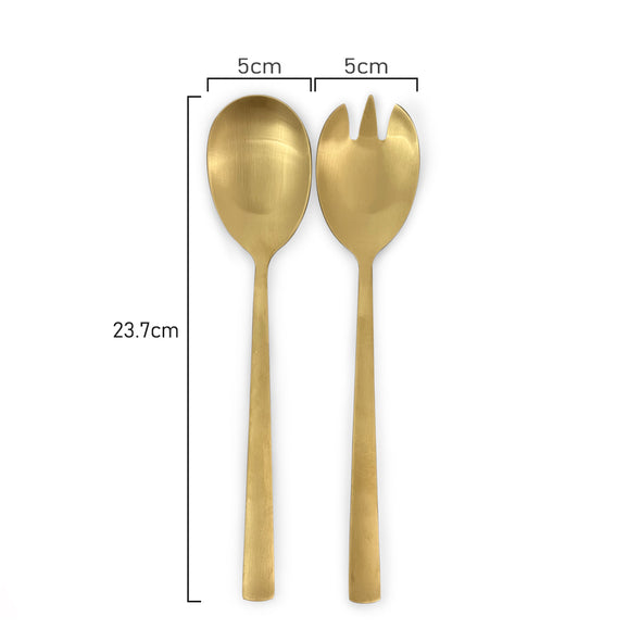 Measurements of St Clare Nordic Quality Stainless Steel Silver Satin matte finish Salad spoon and fork set