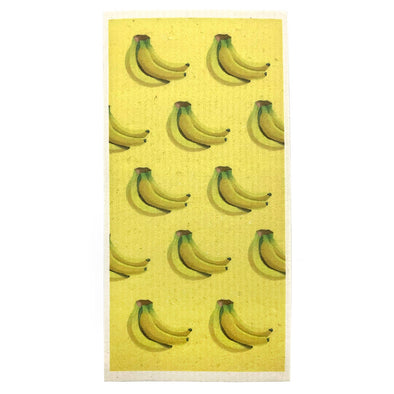 Extra large Biodegradable Swedish Dish Cloth with Banana pattern