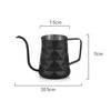 Measurements of Coffee Culture black diamond Goose Neck Pour Over Jug 600ml mad from quality Stainless Steel