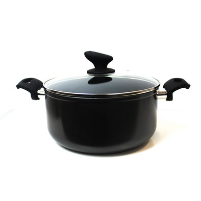 Classica Diamond Stone Elite Black Casserole with Lid Suitable for all cooktops including induction