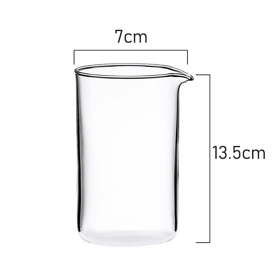 Coffee Culture Plunger Replacement Borosilicate Glass Cup 350ml Kakkadu
