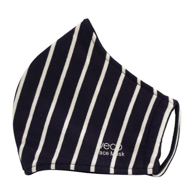 ADULT Washable Face Masks <br>3 layer Antimicrobial cloth fabric <br>Navy & White Stripe