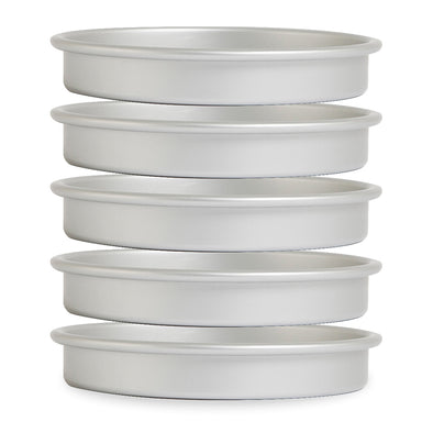 Layer Cake Pan Set <br>Hard Anodised Aluminium <br>Set Of 5 Cake Pans 7" X 1.25"