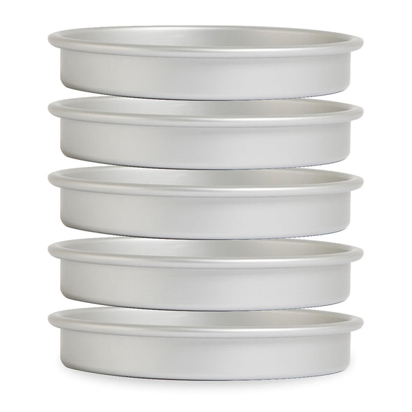 Layer Cake Pan Set <br>Hard Anodised Aluminium <br>Set Of 5 Cake Pans 7" X 1.25"