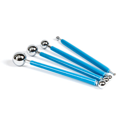 Modelling Ball Tool 4 Piece Set <br>Stainless Steel <br>4 Double-sided tolls with 8 Size Options