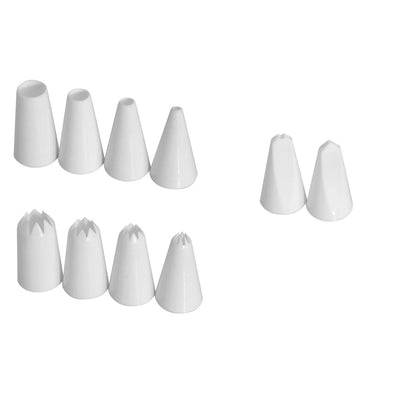 Mixed Decorating Pipping Nozzle Set <br>10 Piece <br>White