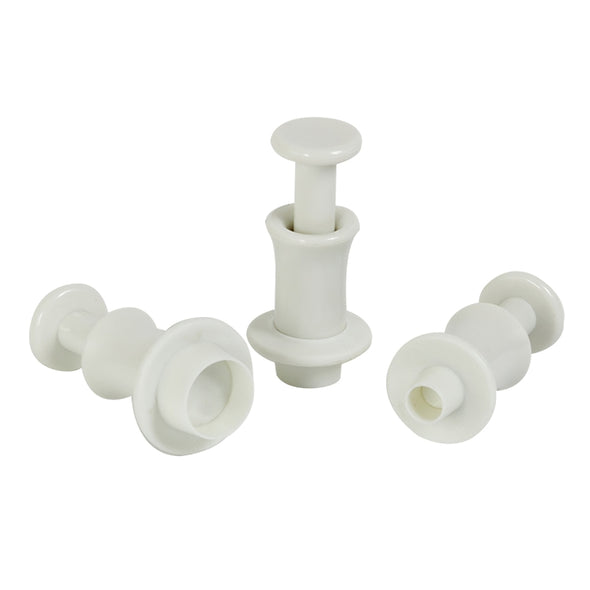 Round Plunger 3 Piece Cutter Set <br>Spring Mechanism <br>Create detailed & precise decorations