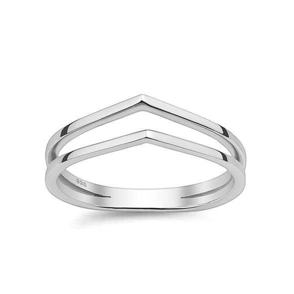 Joolz Co. Double Wishbone Ring <br>925 Sterling Silver