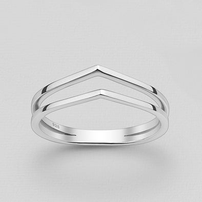 Joolz Co. Double Wishbone Ring <br>925 Sterling Silver
