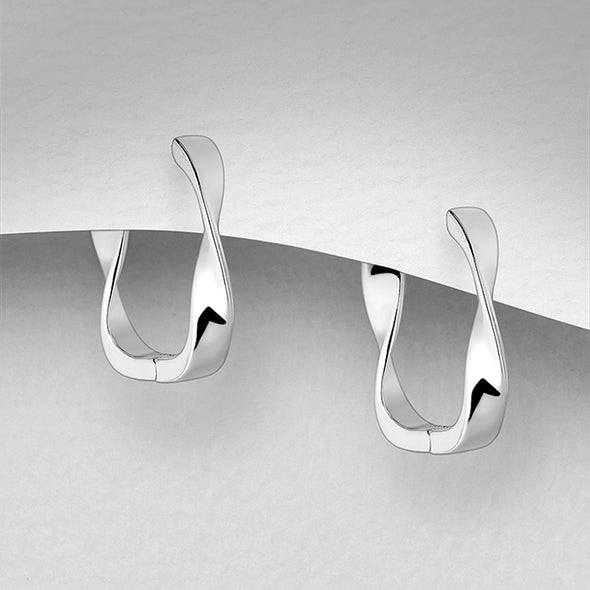 Joolz Co. Twist Hoop Earrings <br>925 Sterling Silver