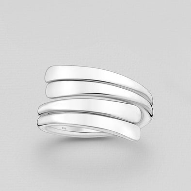 Joolz Co. Layered Twin Adjustable Open Ring <br>925 Sterling Silver