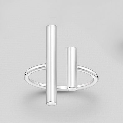 Joolz Co. Adjustable Bar Ring <br>925 Sterling Silver