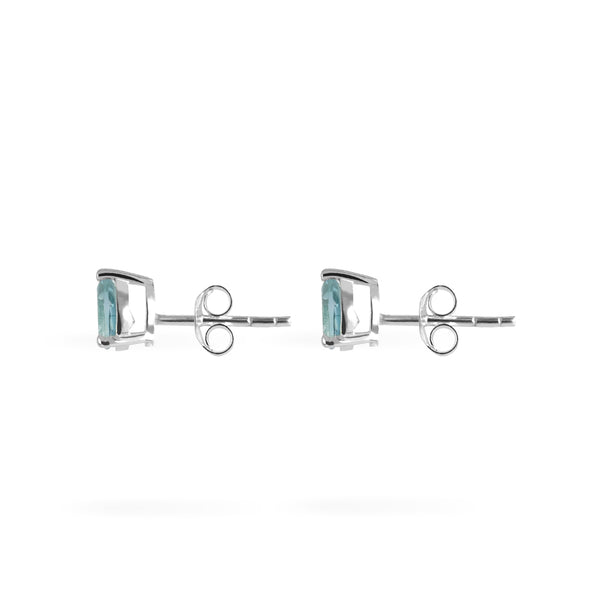 Joolz Co Pear Cubic Zirconia Stud Push Back Earrings <br>925 Sterling Silver