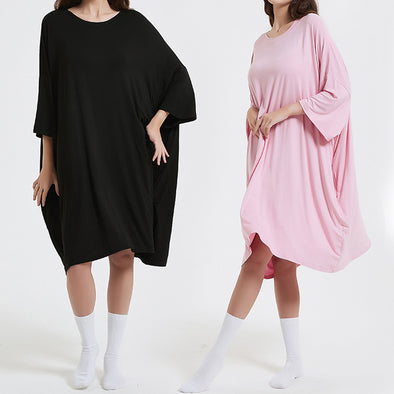 OZ PJ's Oversized Sleep Tee 2 PACK <br>Midnight Black & Baby Pink <br>One Size Fits Most