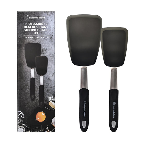 Brunswick Bakers Professional Set of 2 Heat Resistant Silicone Turner
