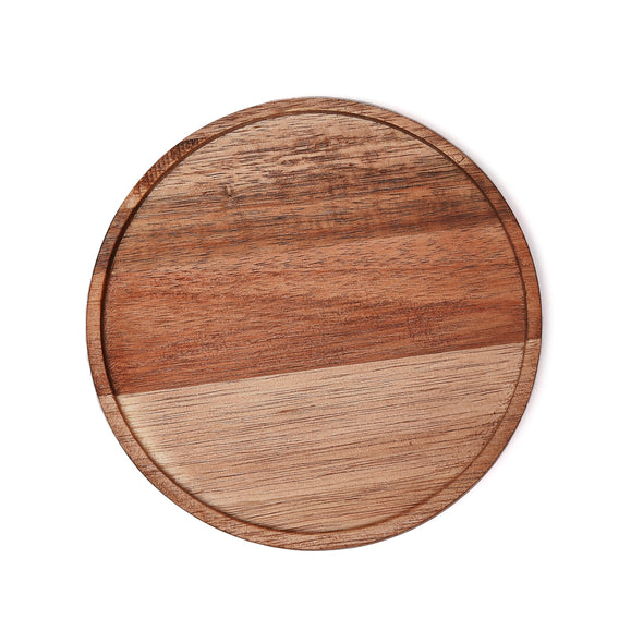 Coffee Culture Acacia Coasters <br>Set of 4 <br>13cm