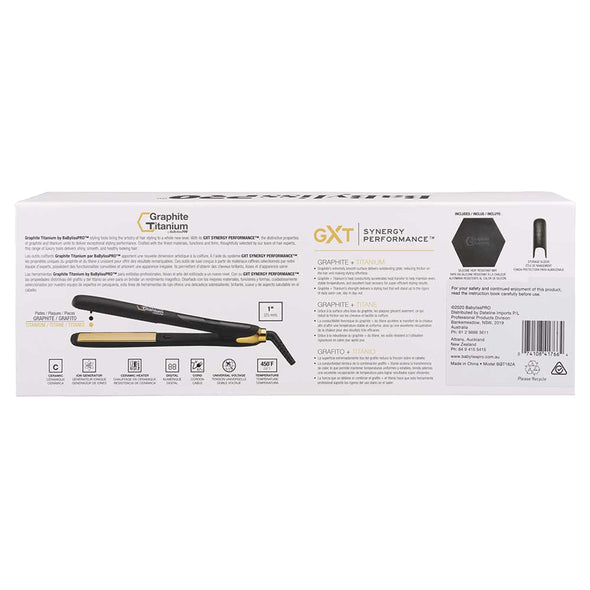 Graphite Titanium by BaBylissPRO Ionic Hair Straightener <br>25mm <br>Includes Silicone heat resistant mat