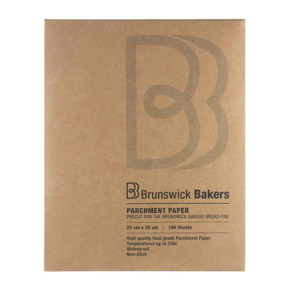 Brunswick Bakers Parchment Paper <br>Precut for Cast Iron Bread Baking Pan <br>22 x 28cm | Pack 100 sheets