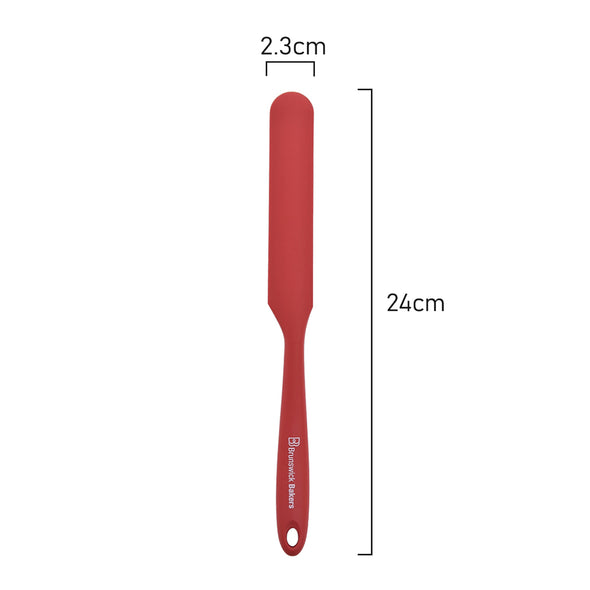 Measurements of Brunswick Bakers red silicone Jar Spatula
