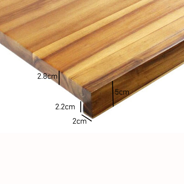 Brunswick Bakers Rectangular Reversible Bakers Board <br>Acacia Wood w/ Non- Slip Mat <br>Dimensions - 60 x 50cm