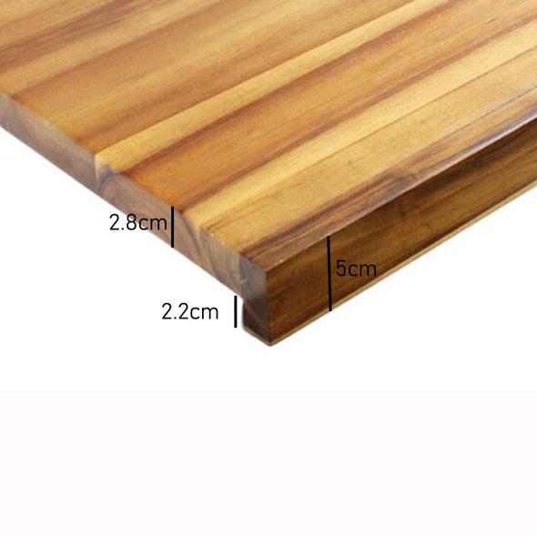 Brunswick Bakers Rectangular Reversible Bakers Board <br>Acacia Wood w/ Non- Slip Mat <br>Dimensions - 60 x 50cm