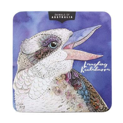 Banksia Red Animals of Australia - Kookaburra <br>Tin Contains Lemon Myrtle Butter Finger Biscuits <br>Collectable Tins