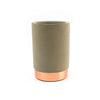 Natural Concrete Toothbrush Holder with rose gold trim