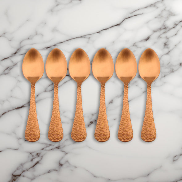 Coffee Culture Coffee Spoon <br>Set of 6 <br>Copper Satin Design