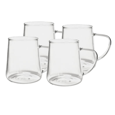 Coffee Culture Lyla Single Wall Borosilicate Glass Mug <br>Set Of 4 <br>400ml