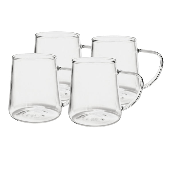 Coffee Culture Lyla Single Wall Borosilicate Glass Mug <br>Set Of 4 <br>400ml