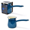 Coffee Culture Teal blue Enamel Turkish Coffee Pot 450ml