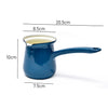 Measurement of Coffee Culture Teal blue Enamel Turkish Coffee Pot 450ml