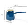 Measurement of Coffee Culture Teal blue Enamel Turkish Coffee Pot 750ml