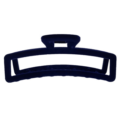 Ullu Antonia Hair Claw <br>Size: 11 x 4.7 x 4cm <br>Navy Velvet Like Soft Touch Finish