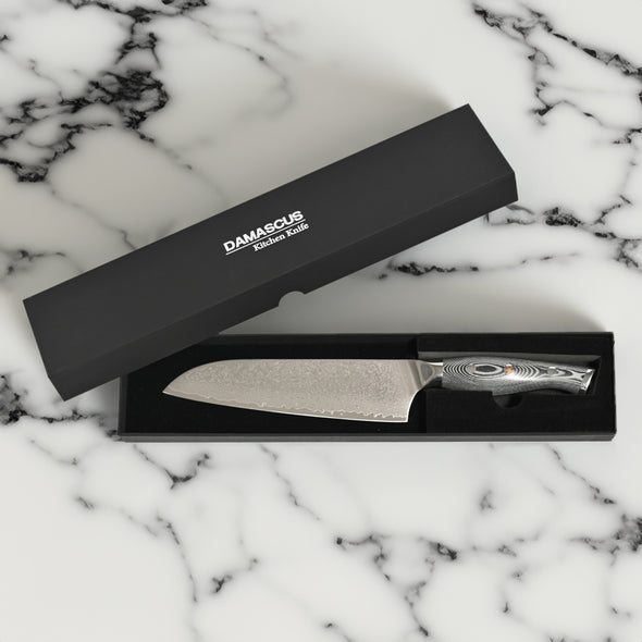 Professional Damascus Santoku Knife <br>67 Layers Japanese Stainless Steel <br>7 Inch