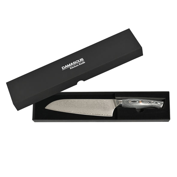 Professional Damascus Santoku Knife <br>67 Layers Japanese Stainless Steel <br>7 Inch