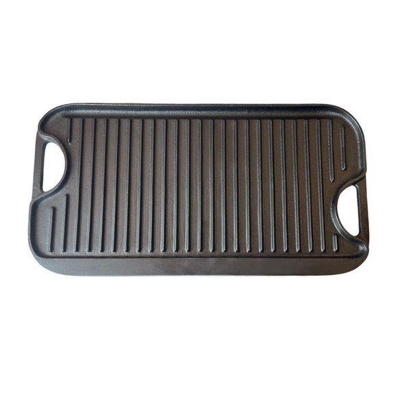 Classica Cast Iron Pre-Seasoned Reversible Grill with Handles <br>Black <br>51.5 x 26.5cm