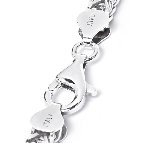 Joolz Co. Fox Tail Link 5.6mm Solid Chain <br>925 Sterling Silver <br>Hypoallergenic & Tarnish Free