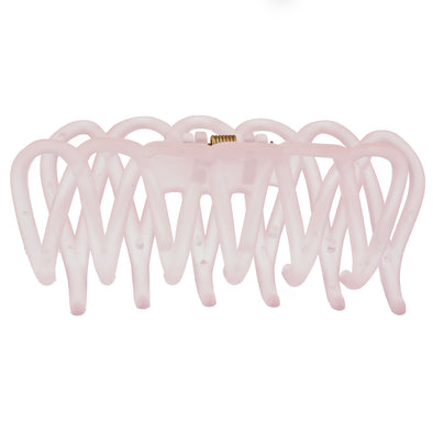 Ullu Lacey Hair Claw <br>Size: 10.5 x 4 x 4.5cm <br>Transparent Pink