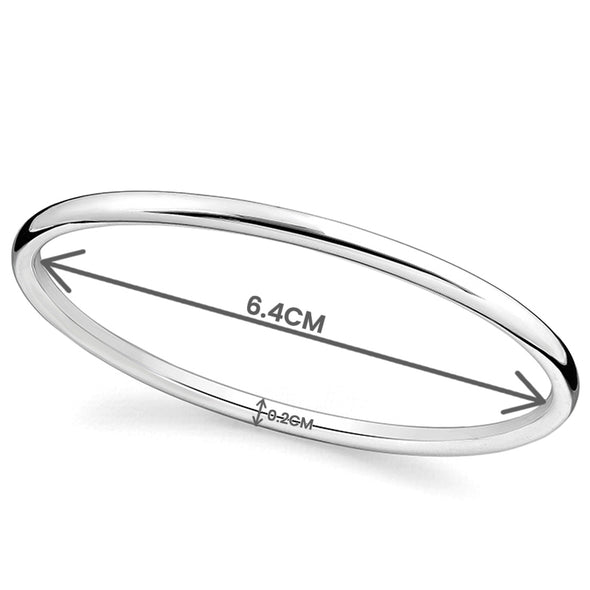 Joolz Co. Classic Hollow Round Bangle <br>925 Sterling Silver