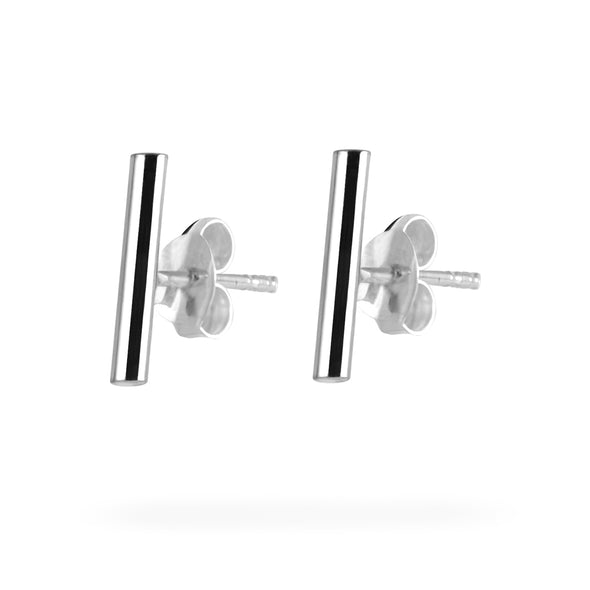 Joolz Co. Bar Stud Earrings with Push Back Closure <br>925 Sterling Silver