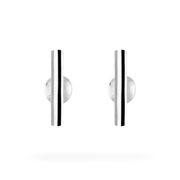 Joolz Co. Bar Stud Earrings with Push Back Closure <br>925 Sterling Silver