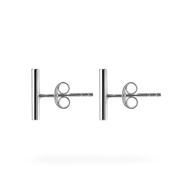 Joolz Co. Bar Stud Earrings with Push Back Closure <br>925 Sterling Silver