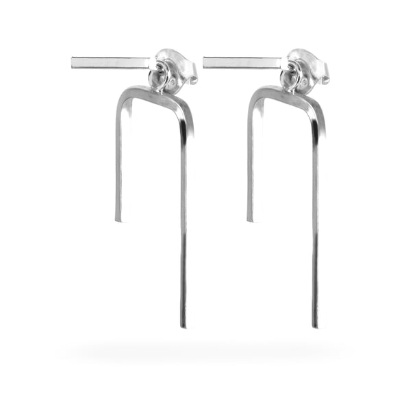 Joolz Co. Bar Jacket 2 in 1 Stud Earrings <br>925 Sterling Silver