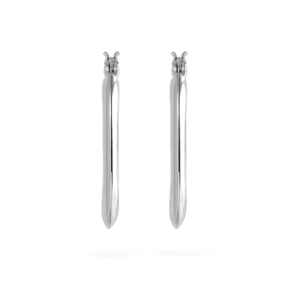 Joolz Co. Hinge Back Oval Hoop Earrings <br>925 Sterling Silver