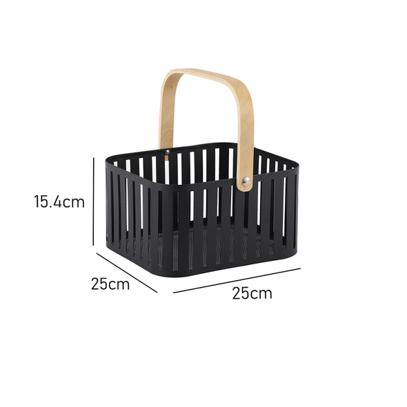 Classica Hudson Storage Basket <br>Black <br>25cm x 25cm x 15.4cm