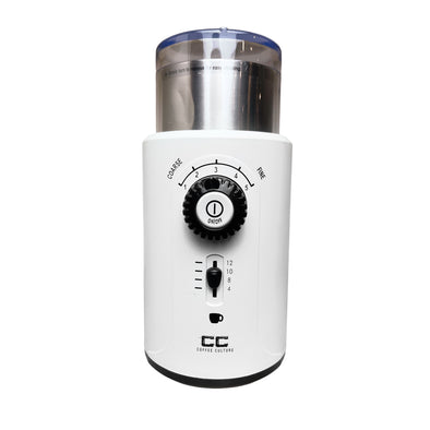 Coffee Culture Electric Coffee Grinder <br>White<br>4-12 Cup