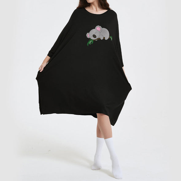 OZ PJ's Oversized Sleep Tee 2 PACK <br>Black Koala & Pink Lama <br>One Size Fits Most